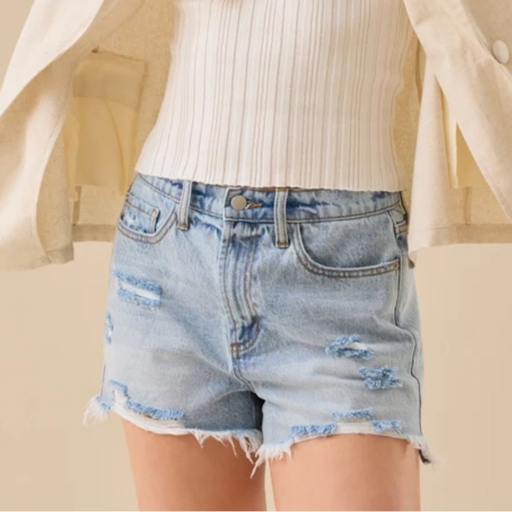 Altar'd State Light Blue Jean Shorts